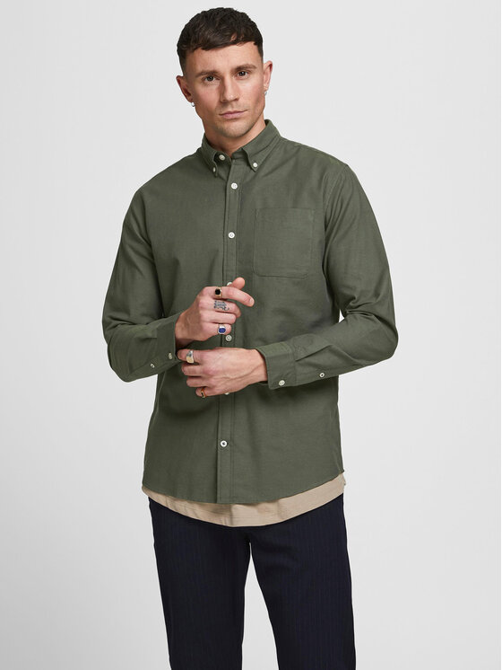Jack&Jones Jack&Jones Πουκάμισο 12182486 Πράσινο Slim Fit