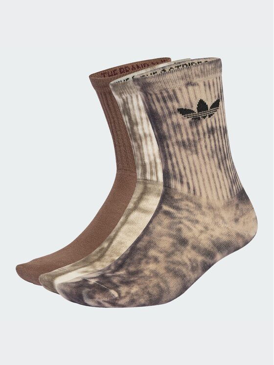 adidas adidas Skarpety długie Tie Dye Crew Socks 3 Pairs Czarny