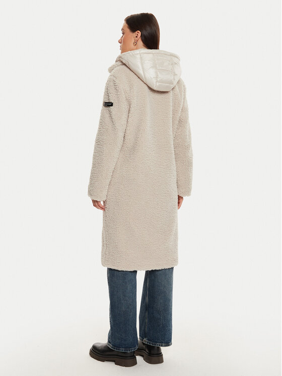 Frieda & Freddies Frieda & Freddies Cappotto in shearling 3808 Écru Regular Fit