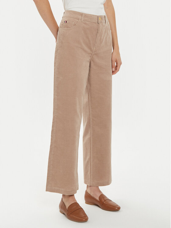 Tommy Hilfiger Tommy Hilfiger Pantaloni di tessuto WW0WW43631 Beige Relaxed Fit
