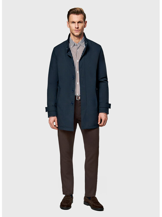 Pako Lorente Pako Lorente Płaszcz przejściowy P26SF-7X-002 Granatowy Classic Fit