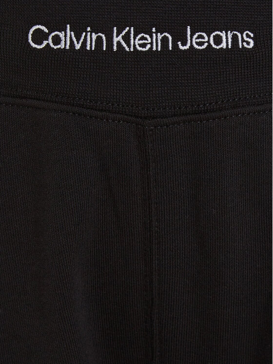 Calvin Klein Jeans Calvin Klein Jeans Spodnji del trenirke Intrasia Logo IB0IB02081 Črna Regular Fit