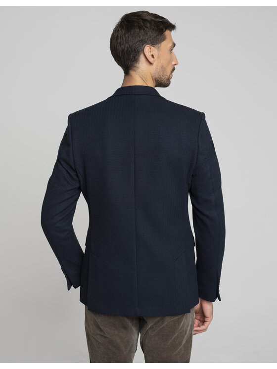 Borgio Borgio Marynarka reggello Granatowy Slim Fit