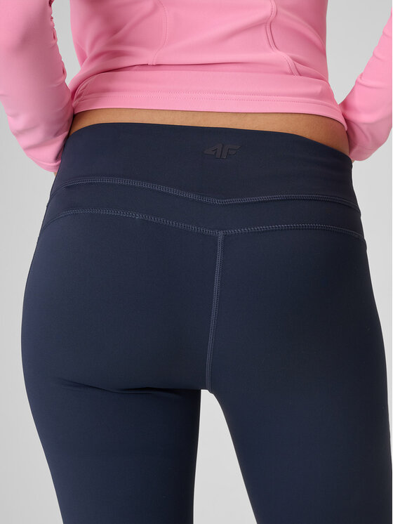 4F 4F Legginsy ESSENTIAL Granatowy Slim Fit