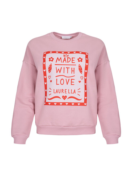 LAURELLA LAURELLA Mikina 1TU022 Růžová Regular Fit