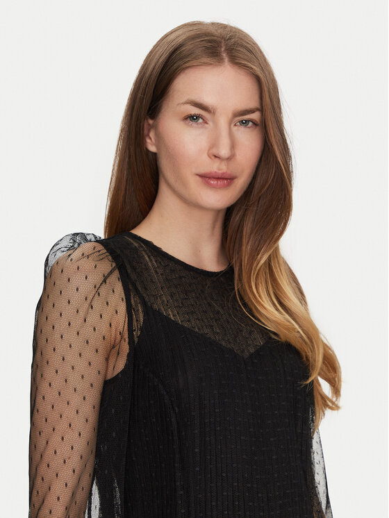 TWINSET TWINSET Φόρεμα καλοκαιρινό 251TP2510 Μαύρο Regular Fit