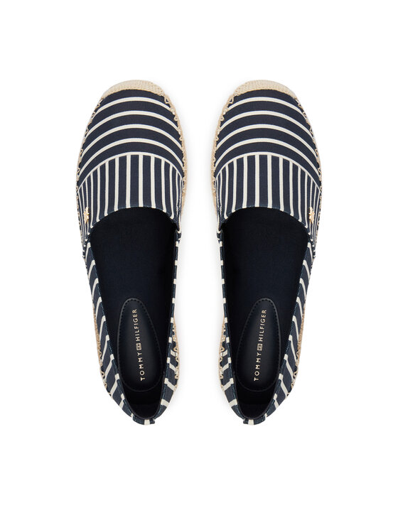 Tommy Hilfiger Tommy Hilfiger Espadryle Th Platform Espadrille Stripes FW0FW09143 Granatowy
