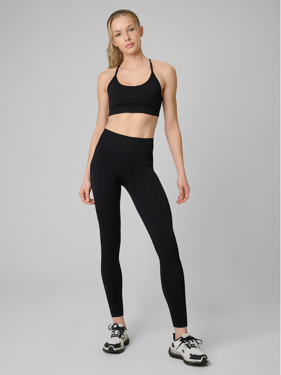 4F 4F Legginsy BASIC+ Czarny Slim Fit