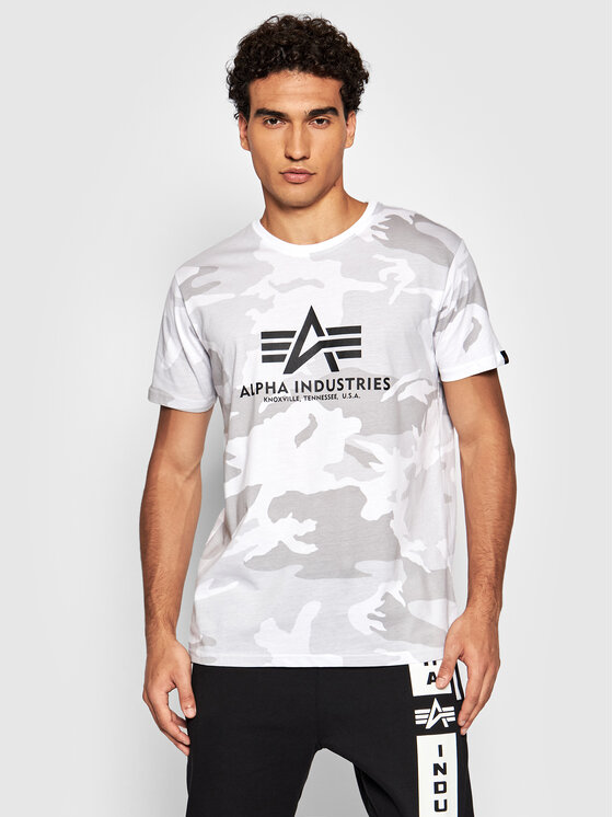 Férfi Póló Alpha Industries, Méret: L, Fehér, Basic 100501C
