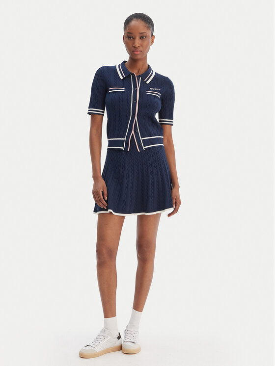 Guess Guess Minirock V6RD07 Z4652 Dunkelblau Regular Fit