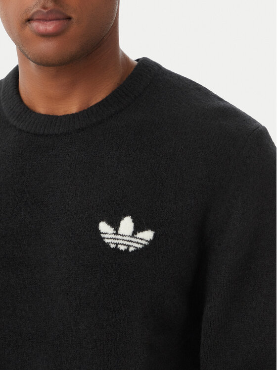 adidas adidas Πουλόβερ Trefoil Essentials KS4891 Μαύρο Regular Fit