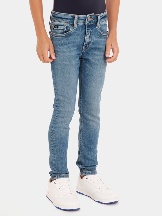 Calvin Klein Jeans Džinsi IB0IB01995 Zils Skinny Fit