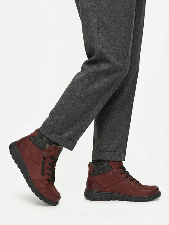 Go Soft Go Soft Schnürschuhe CEO-WI23-GHANA-07 Dunkelrot