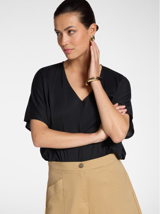 Elena Mirò Elena Mirò T-shirt S800E003683N033 Nero Regular Fit