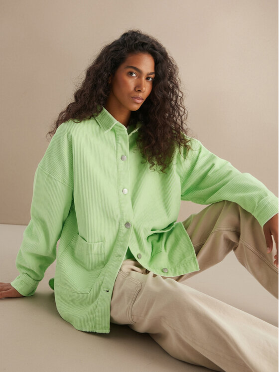 Roxy Roxy Särk Kick Back Washed Cord ERJWT03697 Roheline Regular Fit