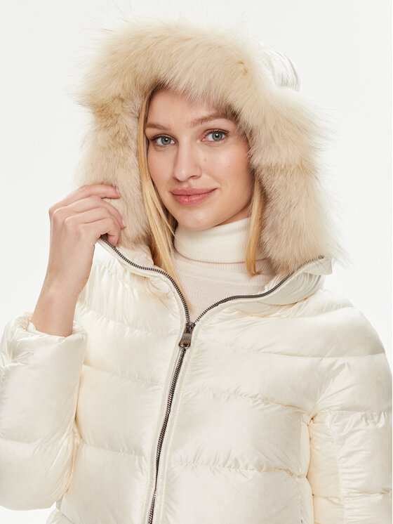 Hetregó Hetregó Пухено яке Hanna 8M602F 22WD02 Екрю Regular Fit
