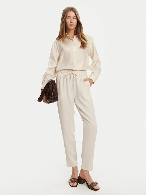 Marella Marella Camicia Alec 2513111015 Écru Regular Fit