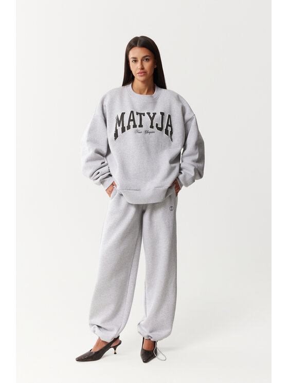 Magda Matyja Magda Matyja Spodnie dresowe ICON SWEATPANTS Szary Loose Fit