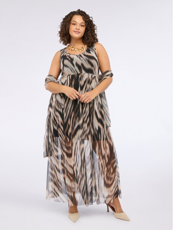 Fiorella Rubino Fiorella Rubino Abito da sera 7015L001183N0Z3 Marrone A-Line Fit