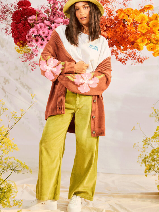 Roxy Roxy Кардиган Hand On Heart Swtr ERJSW03584 Оранжев Regular Fit