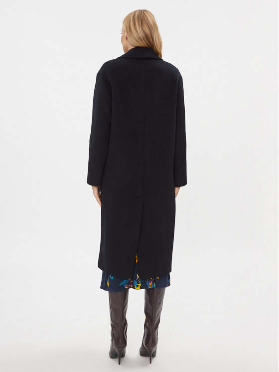 MAX&Co. MAX&Co. Cappotto di lana Elemento 70140523 Blu scuro Relaxed Fit