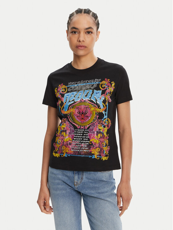 Versace Jeans Couture Versace Jeans Couture T-shirt 78HAHC03 Nero Regular Fit