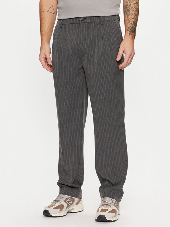 Jack&Jones Bavlnené nohavice Karl 12267059 Sivá Loose Fit