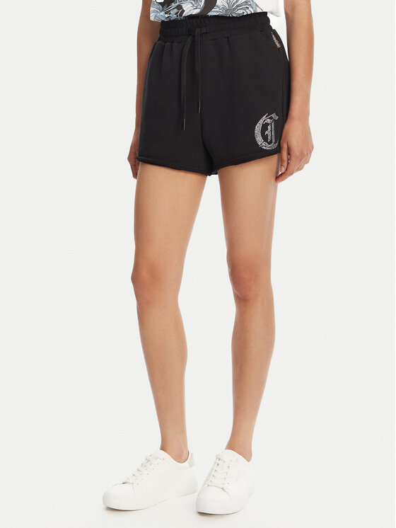 Just Cavalli Just Cavalli Sport rövidnadrág 78PADE08 Fekete Loose Fit