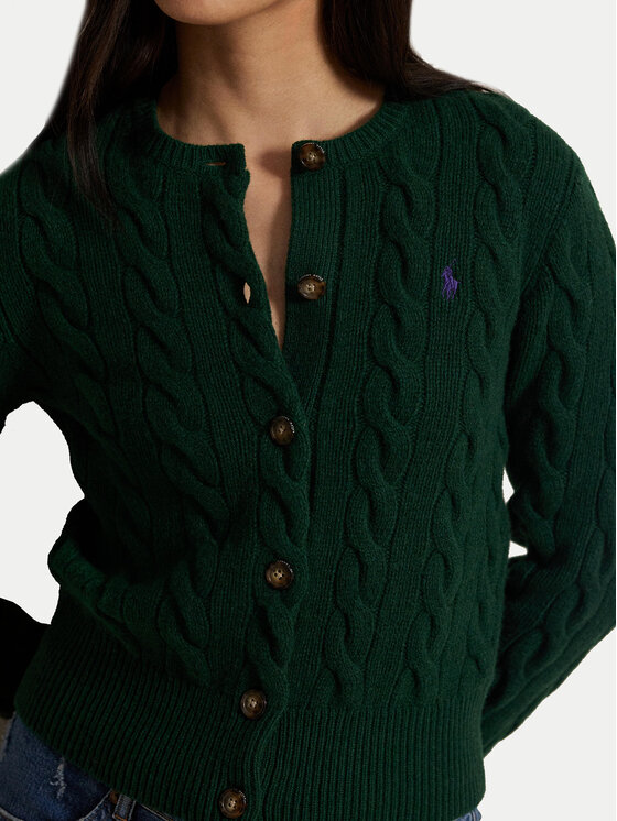 Polo Ralph Lauren Polo Ralph Lauren Kardigan 211972104008 Zielony Slim Fit