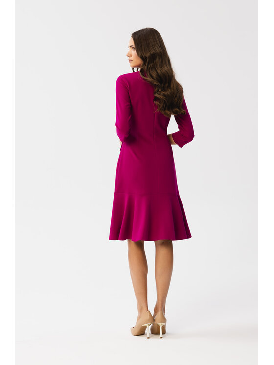 Stylove Stylove Sukienka koktajlowa S346 Fioletowy Modern Fit