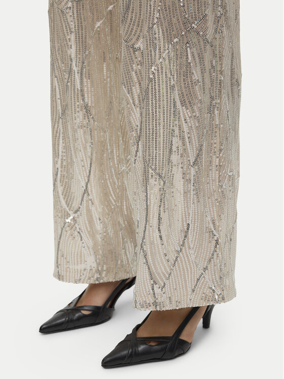 Vero Moda Vero Moda Spodnie materiałowe Ellen 10319016 Beżowy Straight Fit
