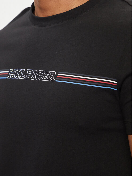 Tommy Hilfiger Tommy Hilfiger T-särk Stripe Chest MW0MW34428 Must Slim Fit
