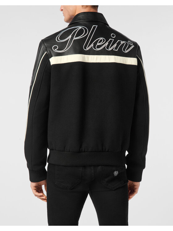 PHILIPP PLEIN PHILIPP PLEIN Kurtka bomber 24367 Czarny Regular Fit