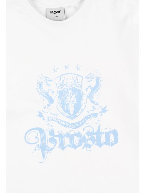 PROSTO. PROSTO. Longsleeve Crest Biały Regular Fit