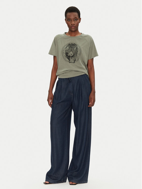 Fransa Fransa Тишърт 20615456 Зелен Regular Fit