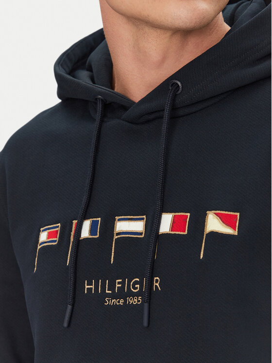 Tommy Hilfiger Tommy Hilfiger Pulóver Multi Flags MW0MW38666 Sötétkék Regular Fit