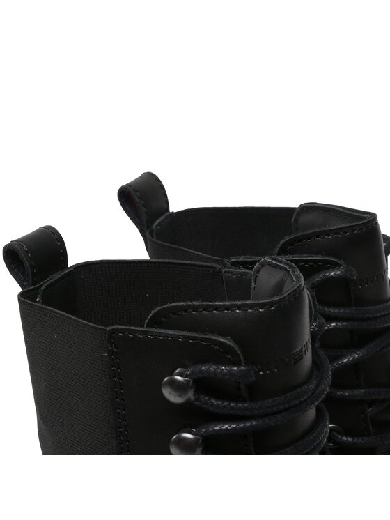 Tommy Hilfiger Tommy Hilfiger Turistická obuv Premium Casual Chunky Lth Boot FM0FM04187 Černá