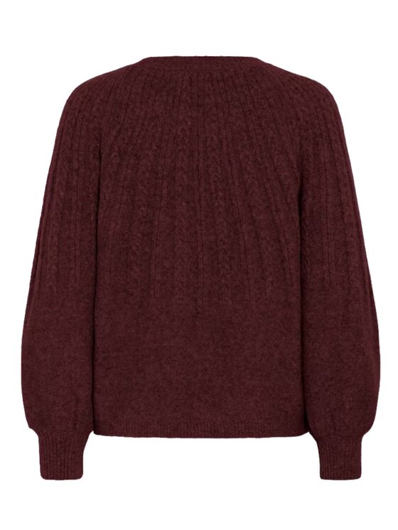 b.young b.young Πουλόβερ Maglione BYMAGGE Μπορντό Regular Fit