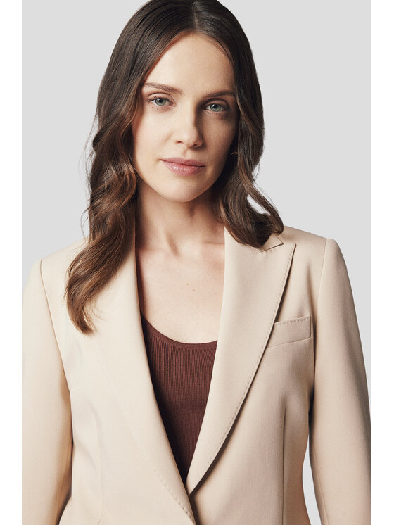 Lancerto Lancerto Marynarka Albana MA073125000004 Beżowy Slim Fit