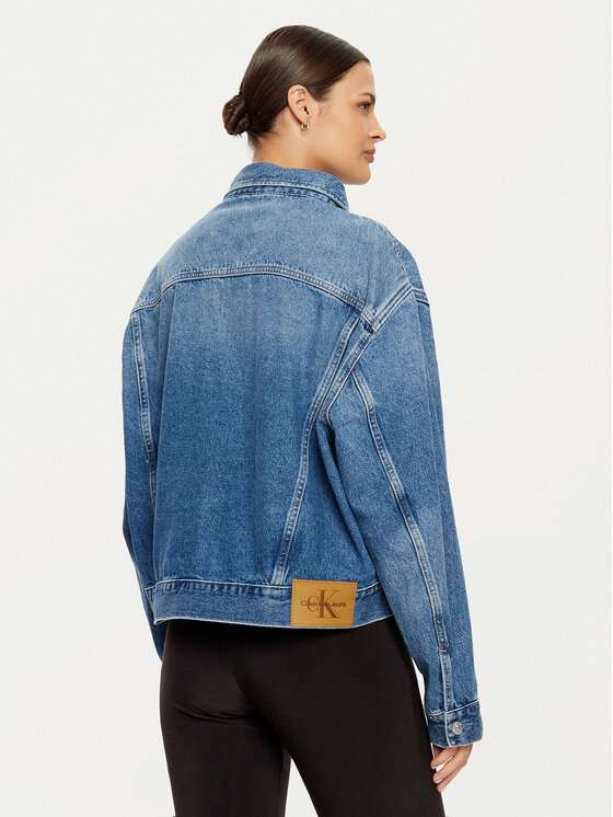 Calvin Klein Jeans Calvin Klein Jeans Τζιν μπουφάν J20J224546 Σκούρο μπλε Boxy Fit