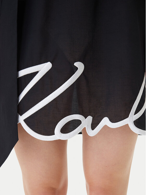 KARL LAGERFELD KARL LAGERFELD Plážové šaty A2W46075 Černá Regular Fit