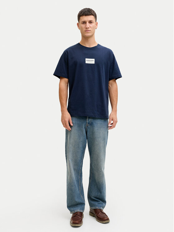 Jack & Jones Jack & Jones T-Shirt Frank 12288092 Granatowy Relaxed Fit