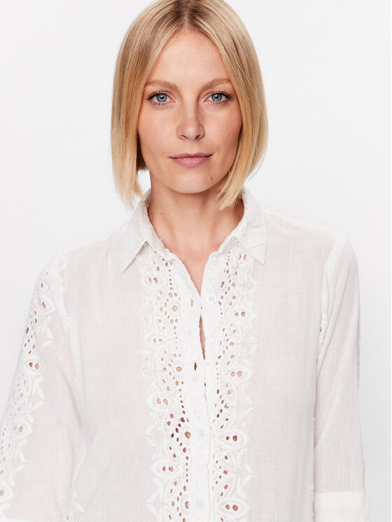 Iconique Iconique Krekla kleita IC23 004 Balts Regular Fit