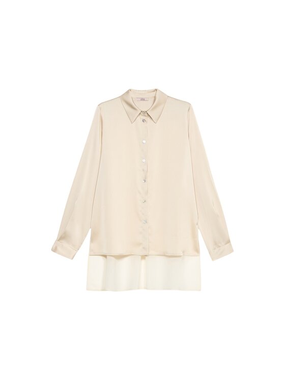 Oltre Oltre Koszula 5125R003035N011 Écru Regular Fit