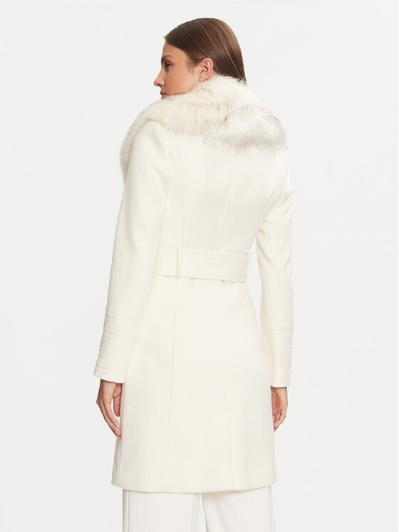 Marciano Guess Marciano Guess Μάλλινο παλτό 4BGL04 1799Z Εκρού Regular Fit