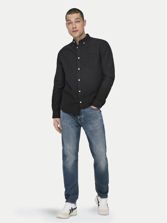 Only & Sons Only & Sons Cămașă Alvaro 22006479 Negru Slim Fit