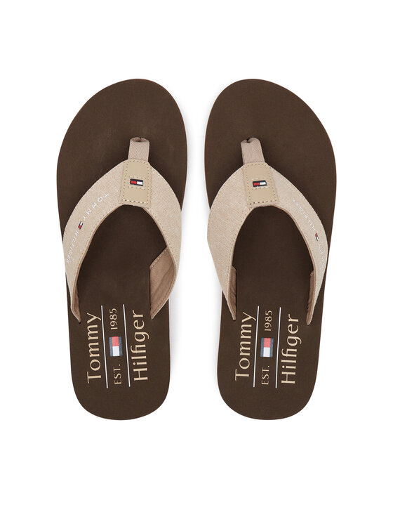 Tommy Hilfiger Tommy Hilfiger Zehentrenner Chambray Beach Sandal FM0FM05570 Beige
