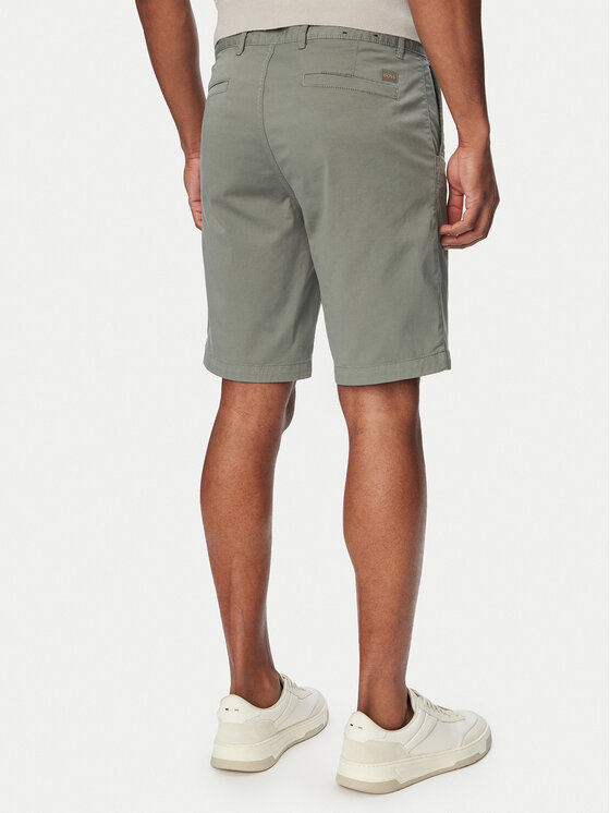 BOSS BOSS Bavlnené šortky Chino 50536723 Kaki Slim Fit