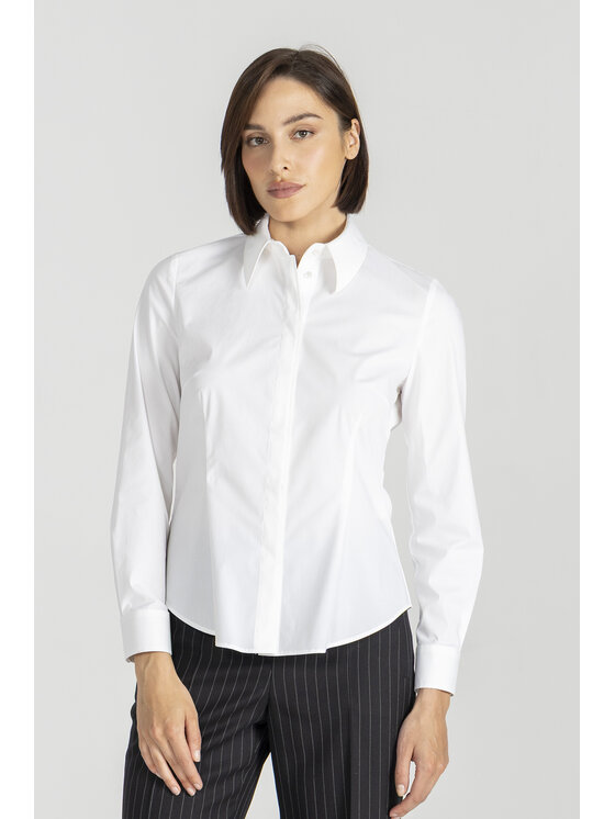Deni Cler Milano Deni Cler Milano Koszula W-DC-1462-E5-G5-10-1 Biały Slim Fit