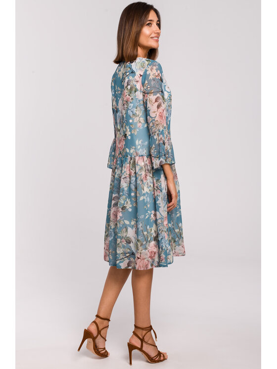 Stylove Stylove Každodenné šaty S214 Modrá Regular Fit